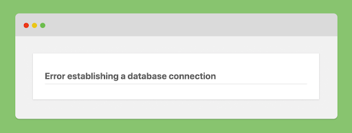 خطای error establishing a database connection