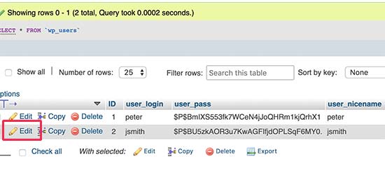 مدیریت پایگاه داده وردپرس با phpMyAdmin
